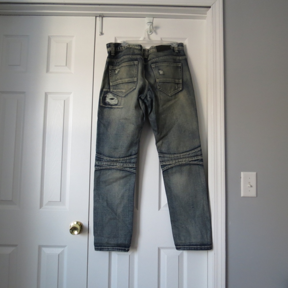 Decibel distressed Jeans with Zipper Detail - Picture 3 of 3